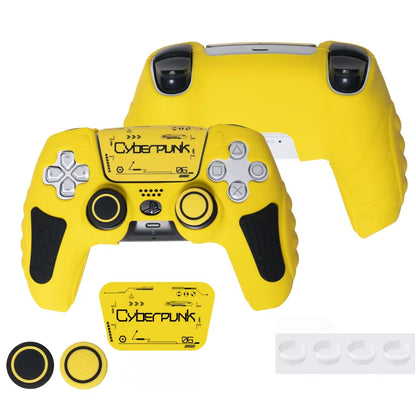 For PS5 Controller Cover Case Anti-Slip Silicone Cover Skin Compatible with PS5 Controller with Thumb Grip Cap Sticker