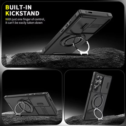 Slide Camera Protection Magnetic Stand Phone Case for Samsung S26 S25 Edge S24 S23 plus S21 S22 Ultra FE A54 A15 A05 A05S Cover